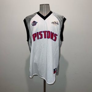 The FINALS 2004 BEN WALLACE Detroit Pistons NBA Majestic Jersey